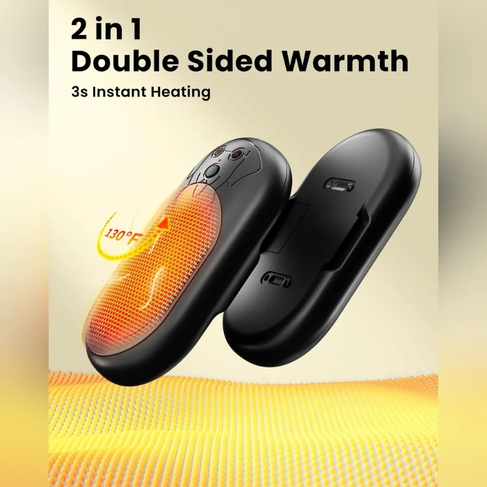 New Miaton Electric Hand Warmers Rechargeable 2 Pack, Portable Pocket - Picture 3 of 8